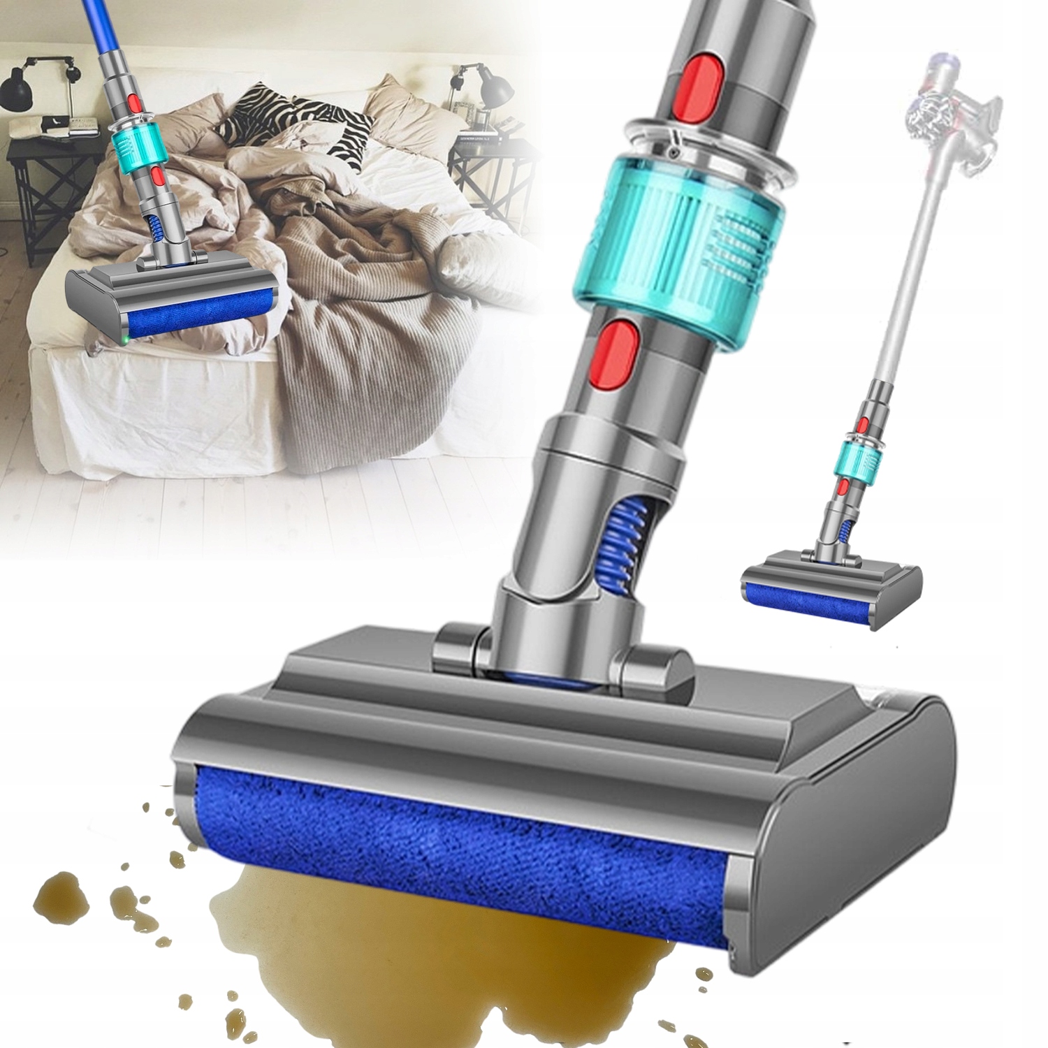 Kartáč pro vysavač s Led, kartáč pro vysavač kompatibilní s Dyson