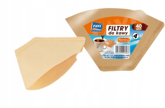 Filtry do kawy 4 folia 40szt RAVI