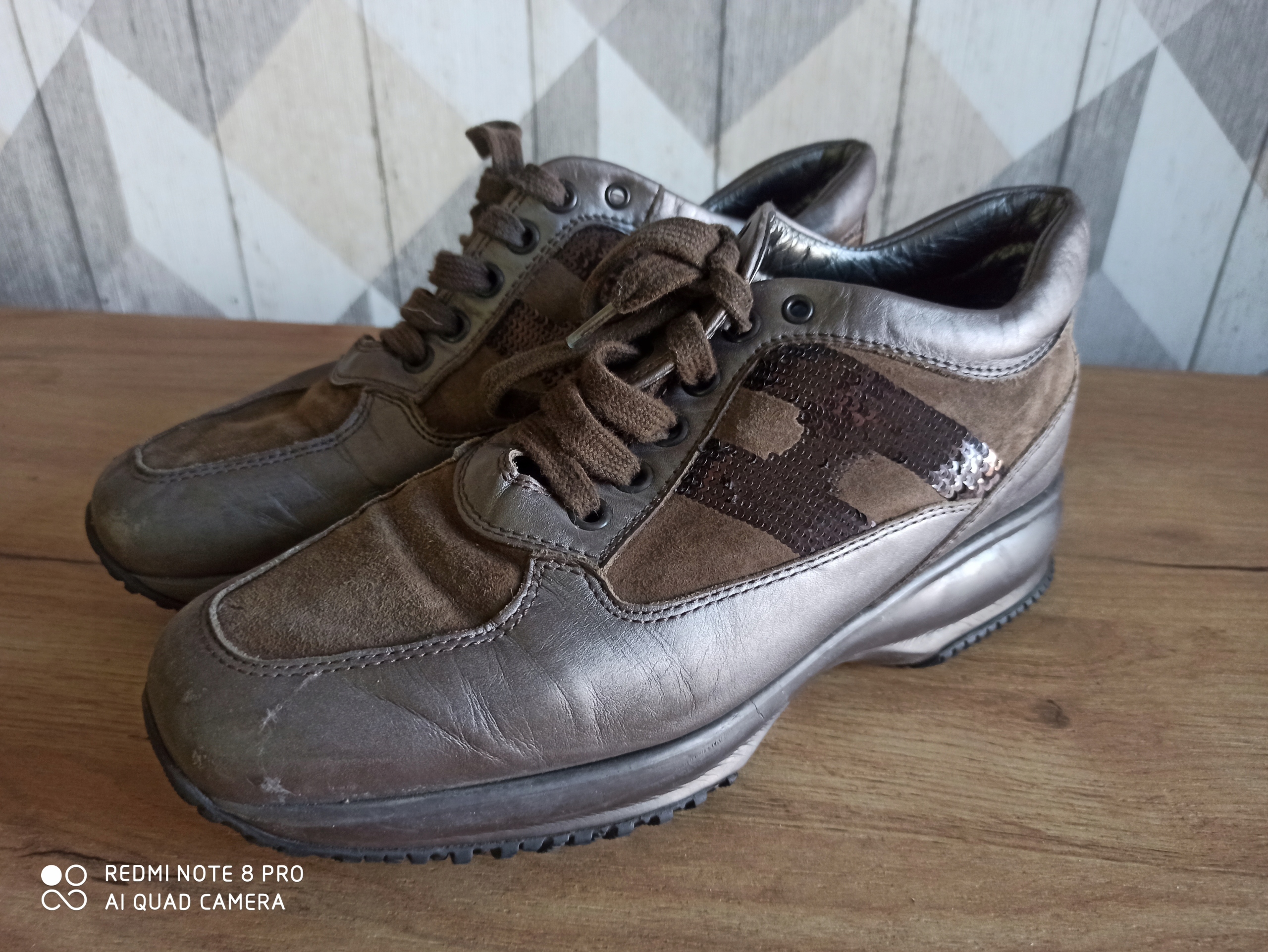 Hogan beige top con swarovski