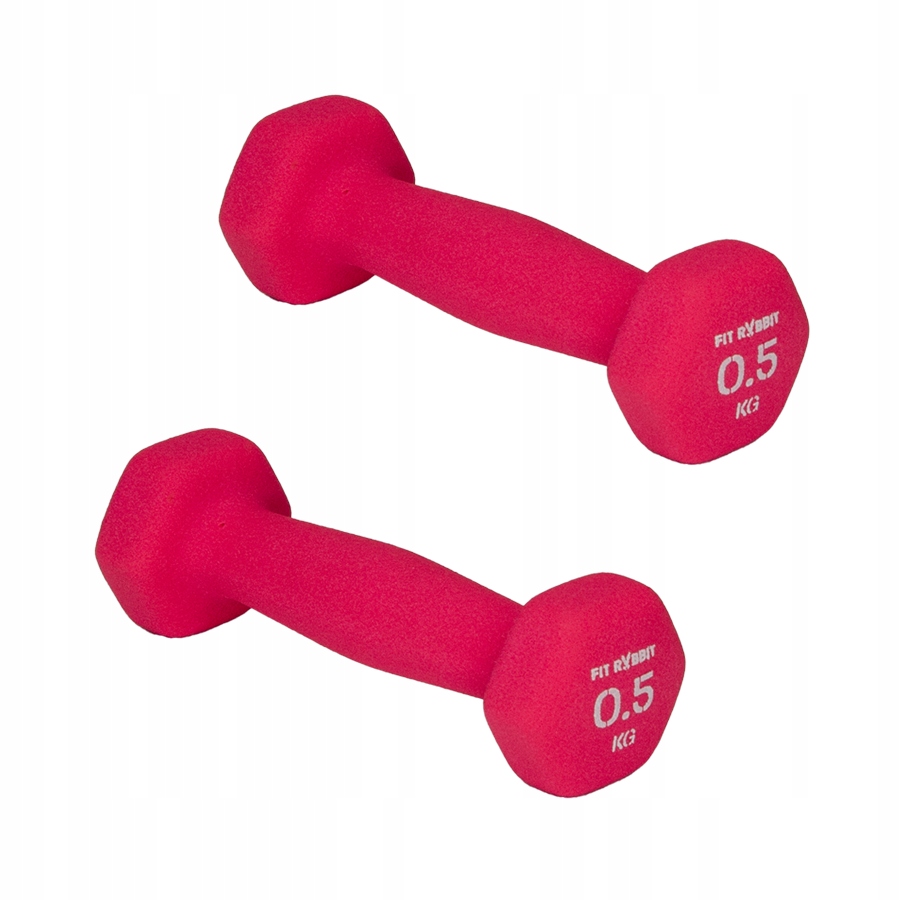 Fit-Rabbit Zestaw Hantli Winylowych HEX 2x0,5 kg