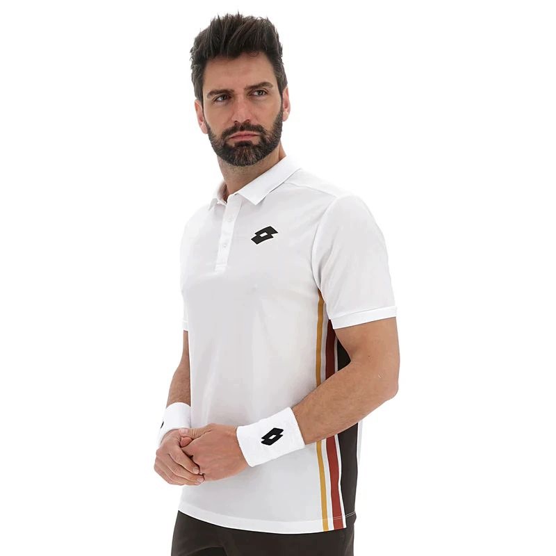 Pánské Tenisové Tričko Lotto Polo Tech VI-D1 Tee White XXL