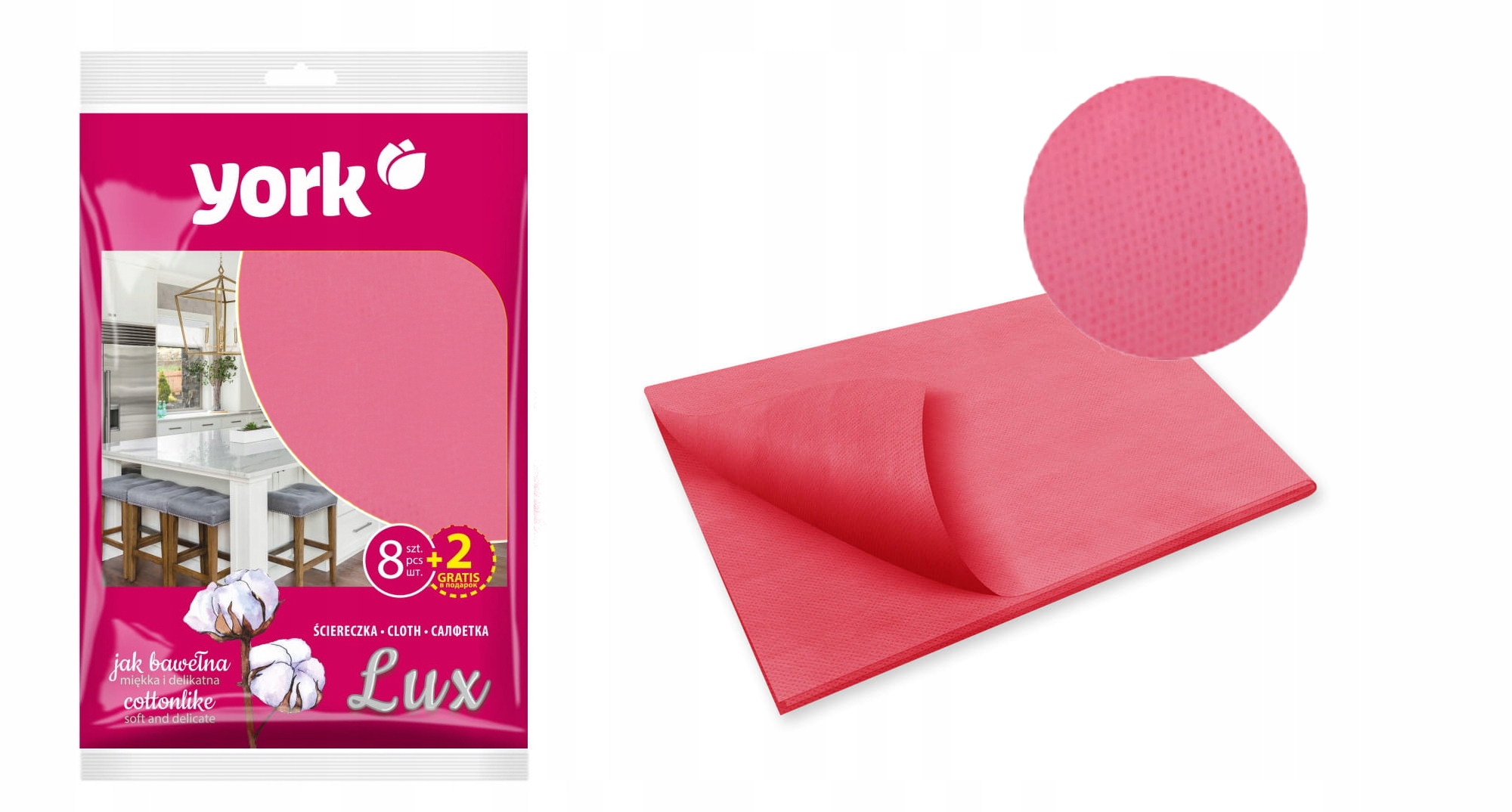 

York Ściereczka Lux Jak Bawełna 8+2 Szt.