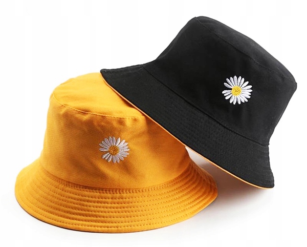 

Letni kapelusz rybacki Stokrotka dwustronny Haft