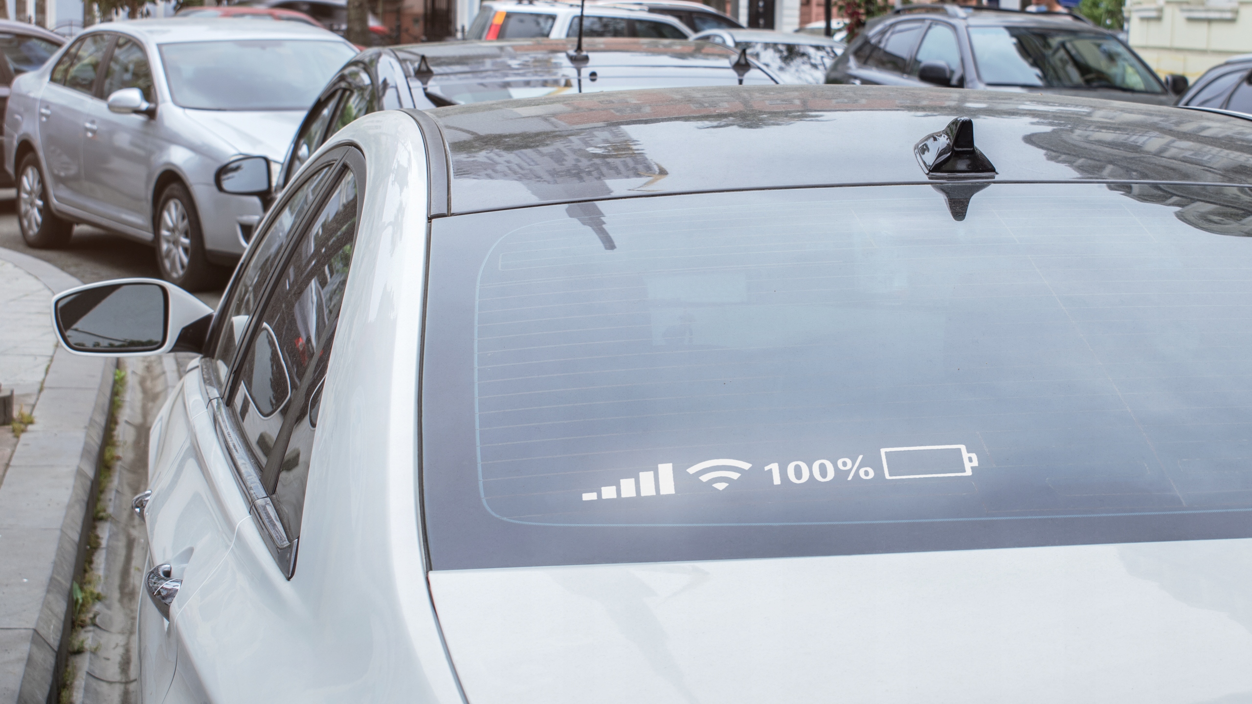 Naklejka na samochód - Bateria Zasięg Wifi - Auto - ODBLASKOWA Producent Inny