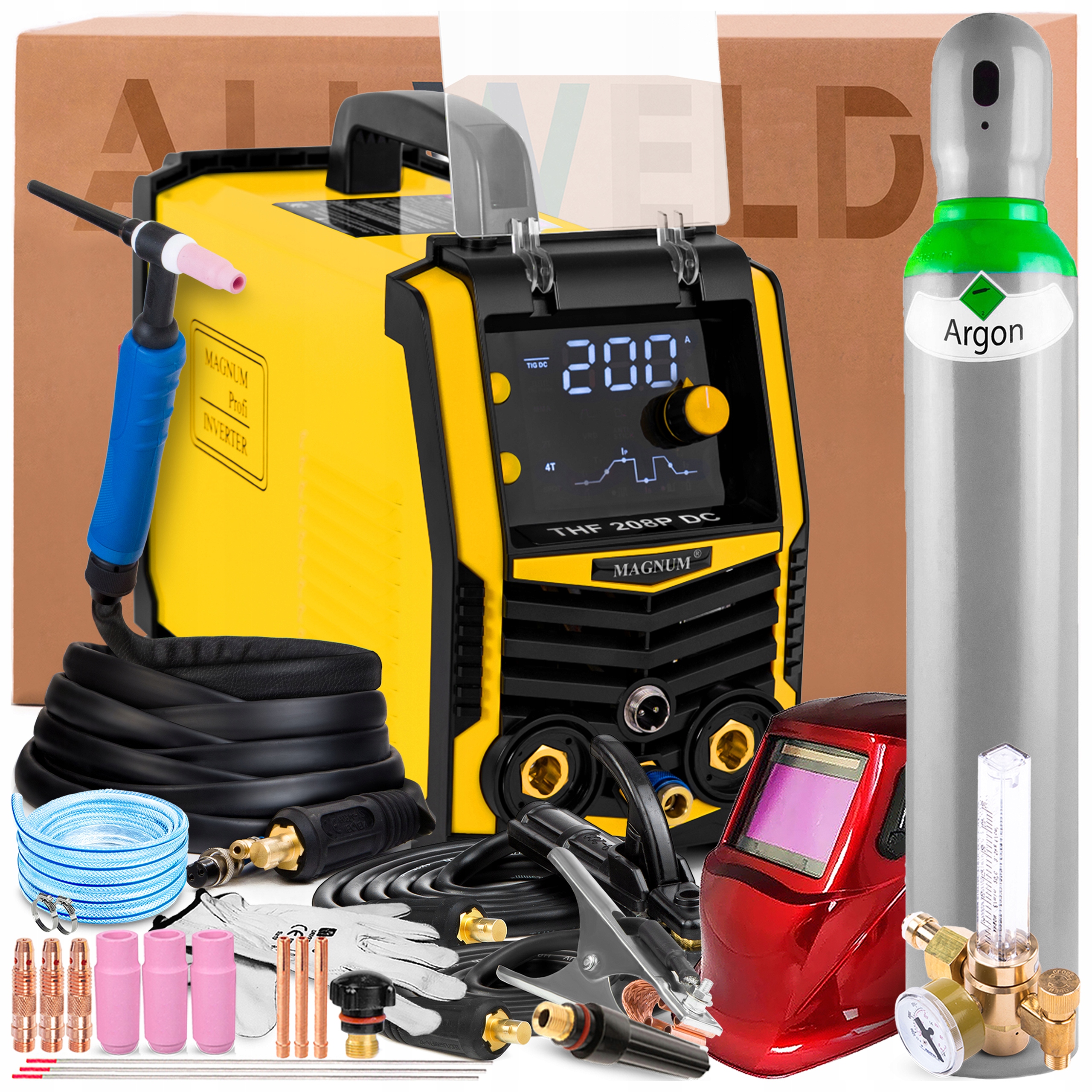 Svařovací Stroj Magnum Thf 208P Tig Hf 230V 200A Smart Bodový Puls Mma 2T/4T