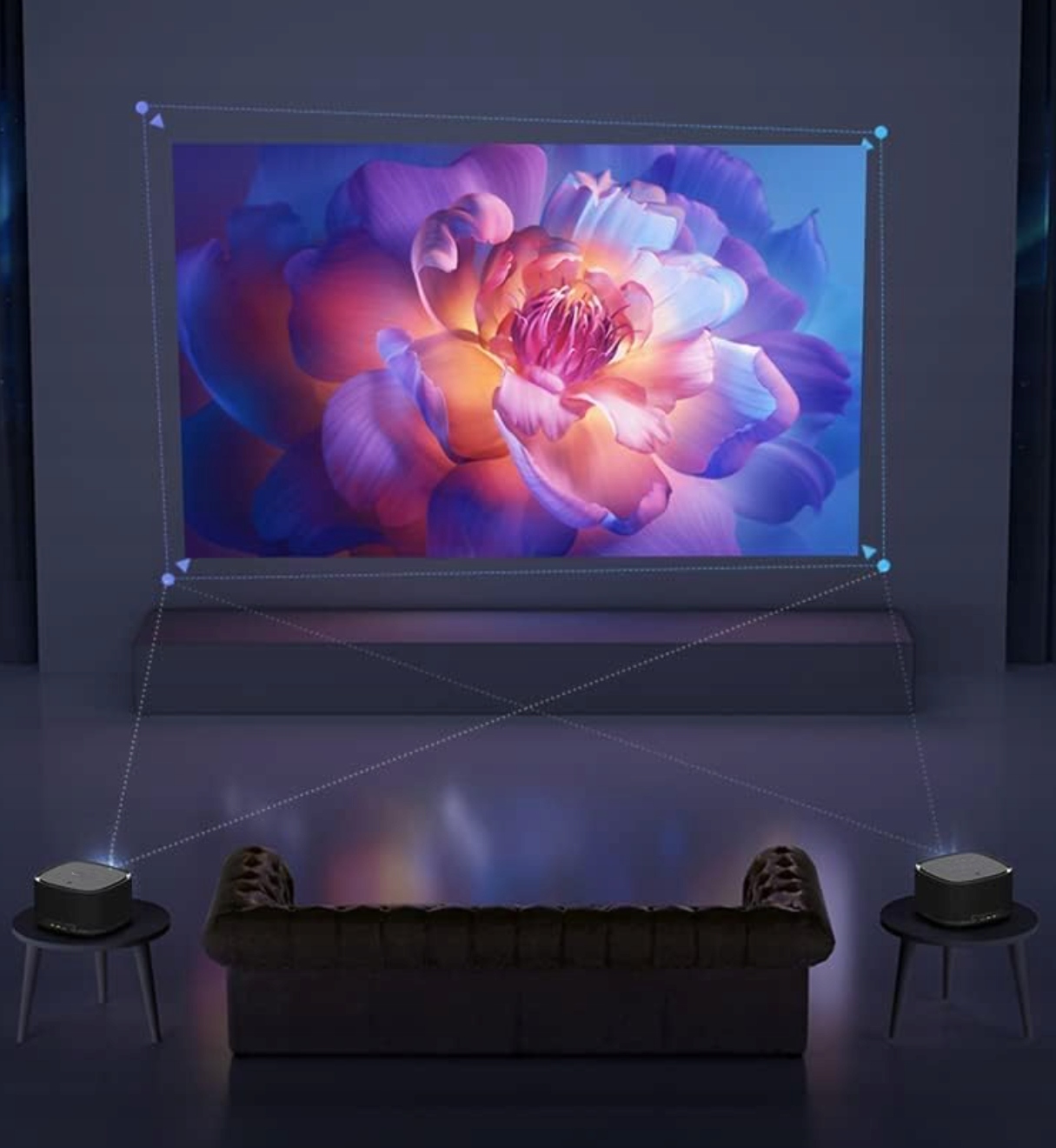 PROJEKTOR RZUTNIK FULL HD 4K 14500LM WIFI SMART TV MULTIMEDIALNY AUTOFOCUS Rozdzielczość podstawowa (px) 1920 x 1080