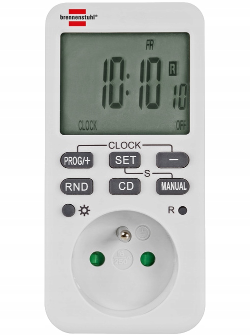 PROGRAMATOR CZASOWY WŁĄCZNIK CYFROWY TIMER LCD 10 PROGRAMÓW Z UZIEMIENIEM Stan opakowania oryginalne