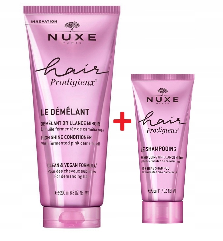 Nuxe Hair Prodigieux odżywka wygładzająca do włosów 200 ml szampon 30ml