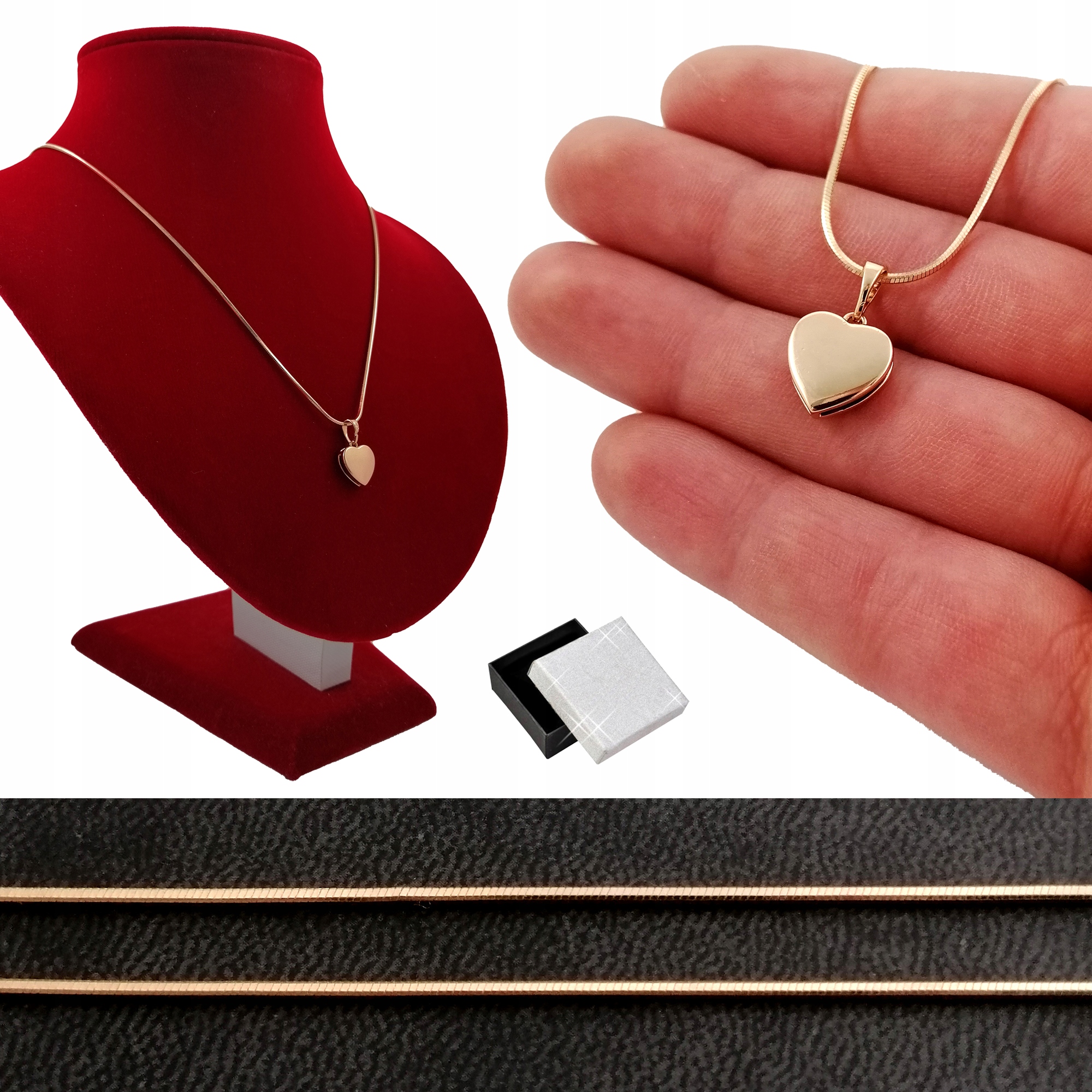 

Złoty Naszyjnik Serce Klasyczne 18K + Dedykacja