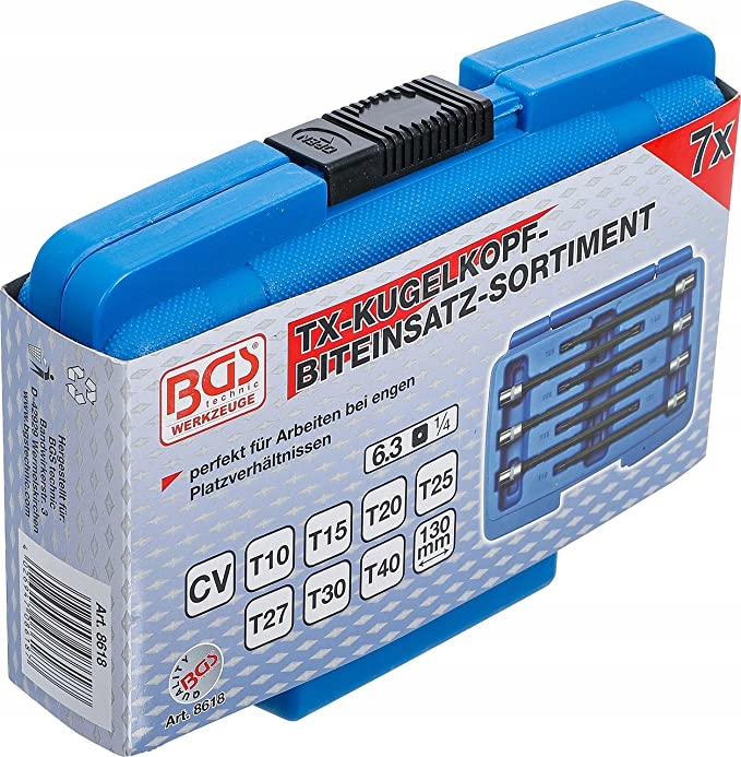 Nasadki Torx T10-T40, 7 szt.