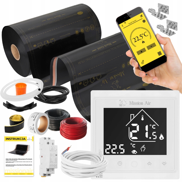 Set Fólia vyhrievacia podložka Infračervená 26 m² 160 W