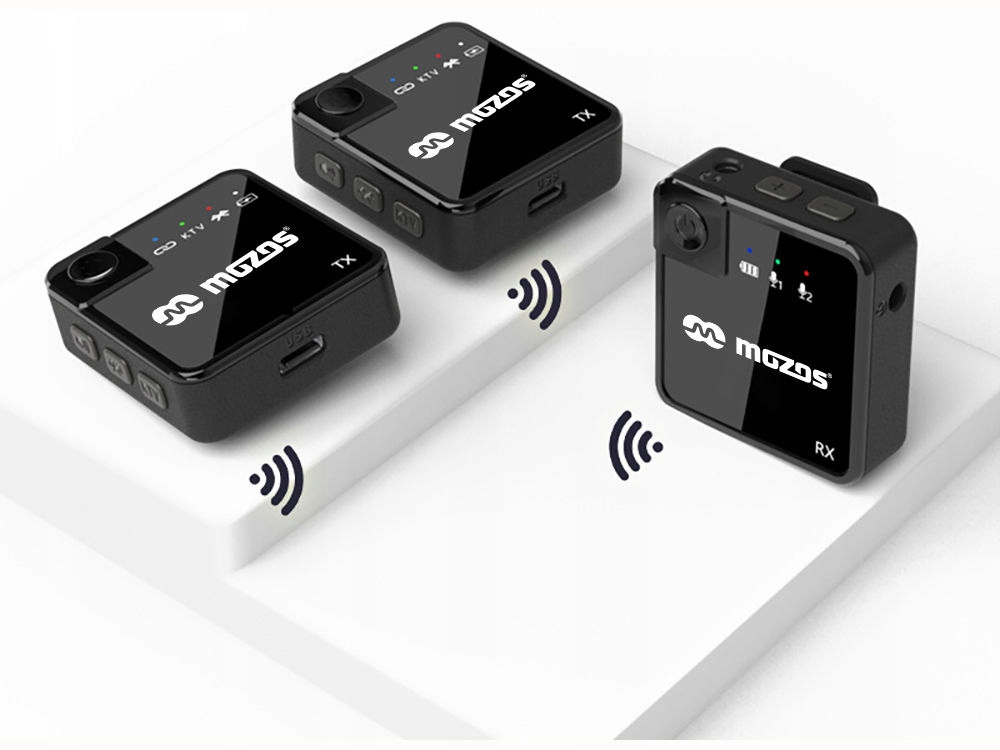 MOZOS MX1-DUAL DWA MIKROFONY BEZPRZEWODOWE MIKROPORTY 2.4GHZ DO TELEFONU Marka MOZOS
