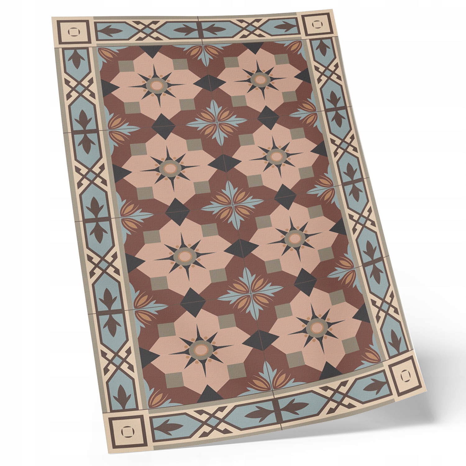 Terasový vinylový koberec s potlačou a Uv ochranou Geometrické dlaždice 120x180
