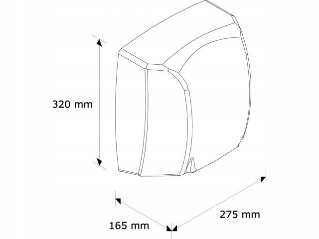 ELEKTRYCZNA SUSZARKA DO RĄK MERIDA MEDIFLOW EIP120 Materiał obudowy metal