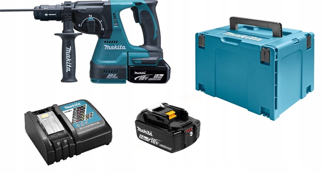 Makita DHR243RTJ Vrtací Kladivo 18V 2x5,0Ah