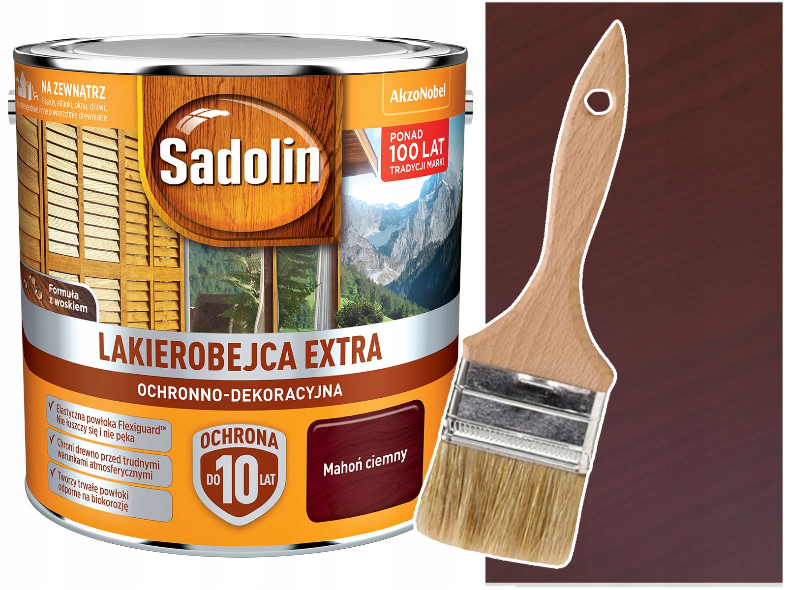 

Sadolin Lakierobejca Extra Mahoń Ciemny 0,75L