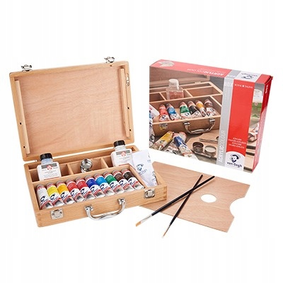 Akrylové barvy Talens Van Gogh10 x 40ml, dřevěná kazeta