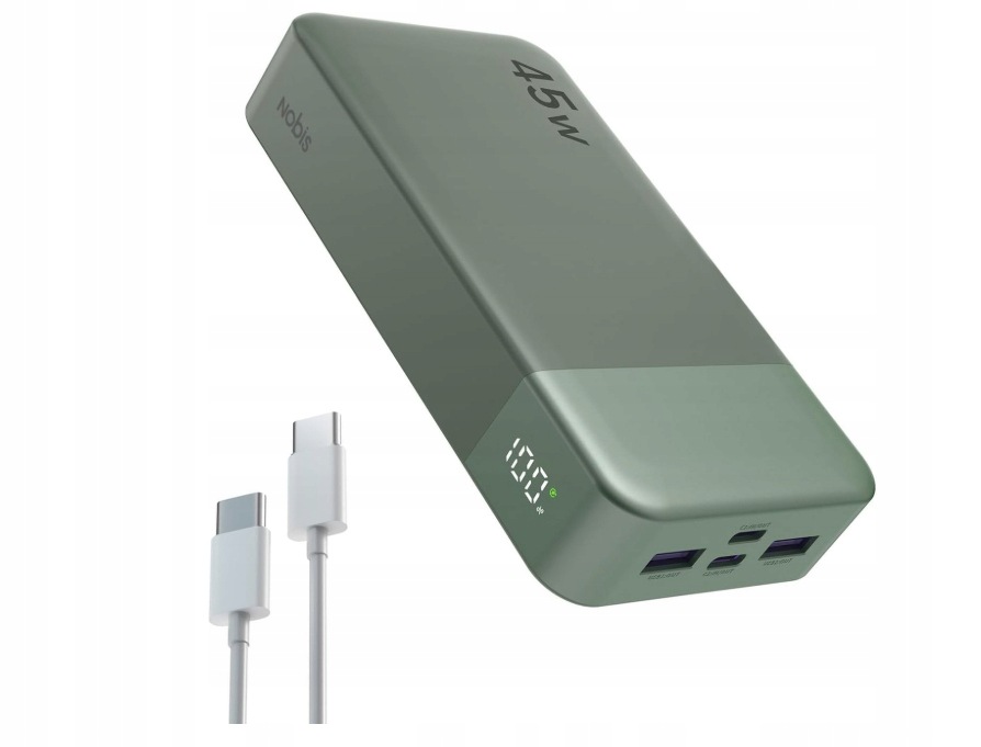 Powerbanka Nobis 20000mAh 45W Usb-c Usb-a s Led displejem