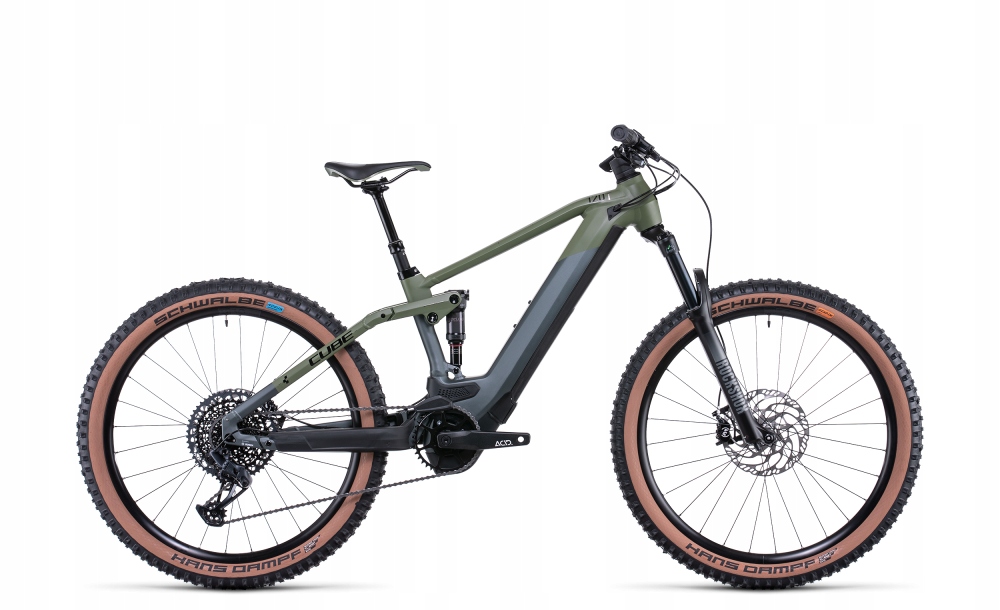 Rower Elektryczny Cube Stereo Hybrid 17" 120 Tm Olive Amortyzow
