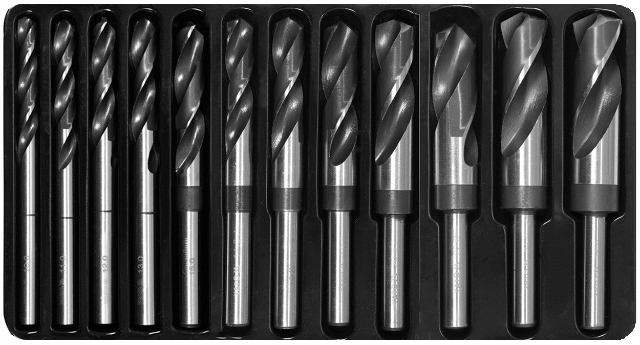 Wiertła do metalu Hss od 10 11 12 13 14 15 16 18 20 22 24 25mm 12szt kpl