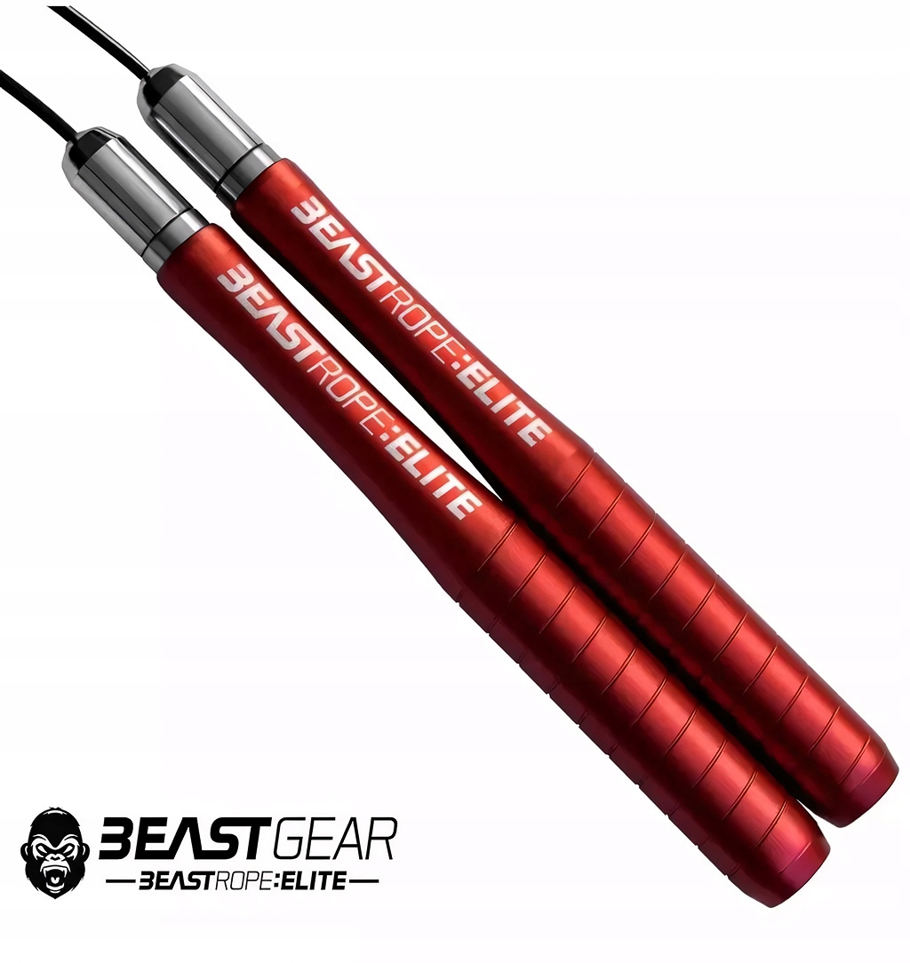 PROFESJONALNA Skakanka BEAST ROPE ELITE 3m ALUMINIUM Łożyska 2 Linki Etui