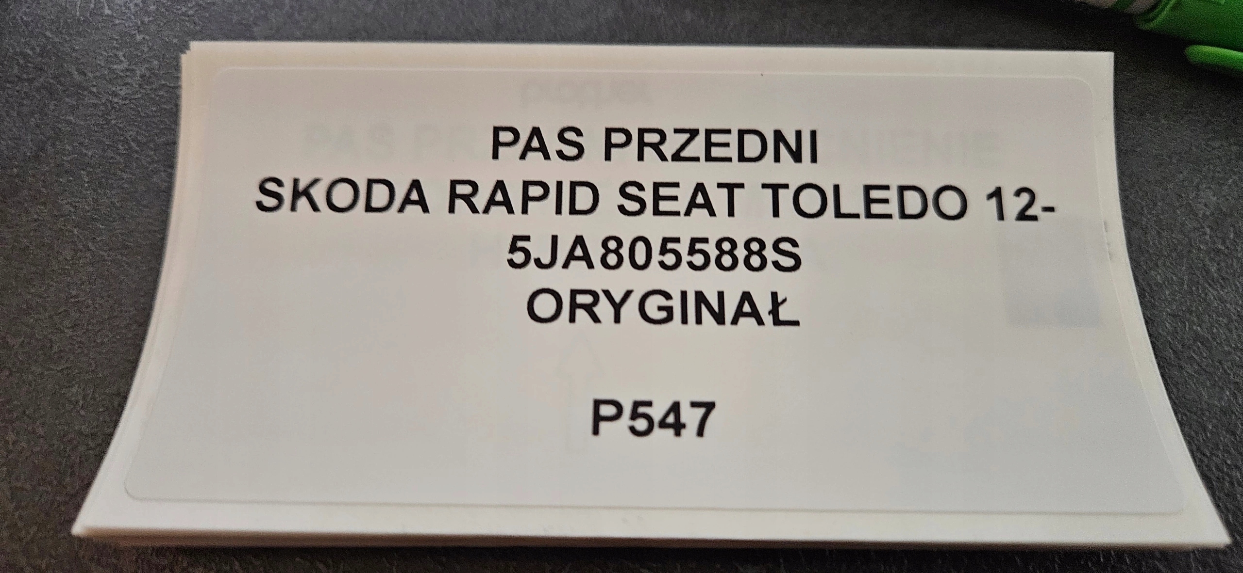 support panel for radiators SKODA RAPID SEAT TOLEDO IV 12- original