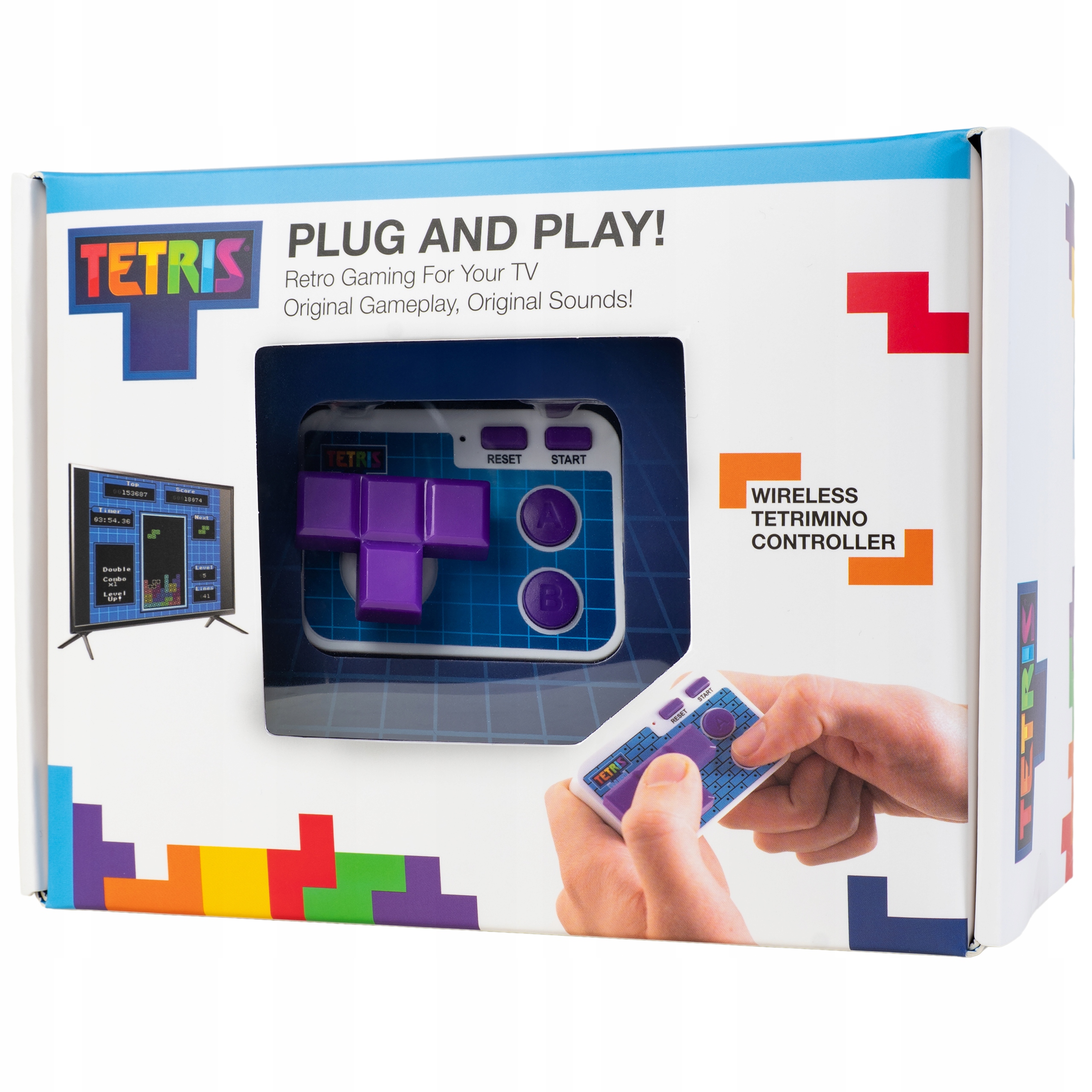 Tetris Konzola Hra Tv Retro Arcade Plug & Play Bezdrátový ovladač