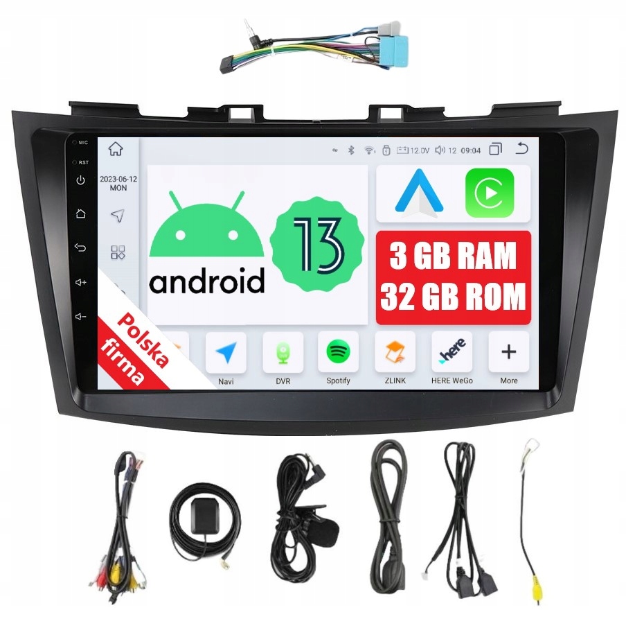 Navigace Rádio 2DIN Android Suzuki Swift 5 V Dsp Carplay 3/32 Gb
