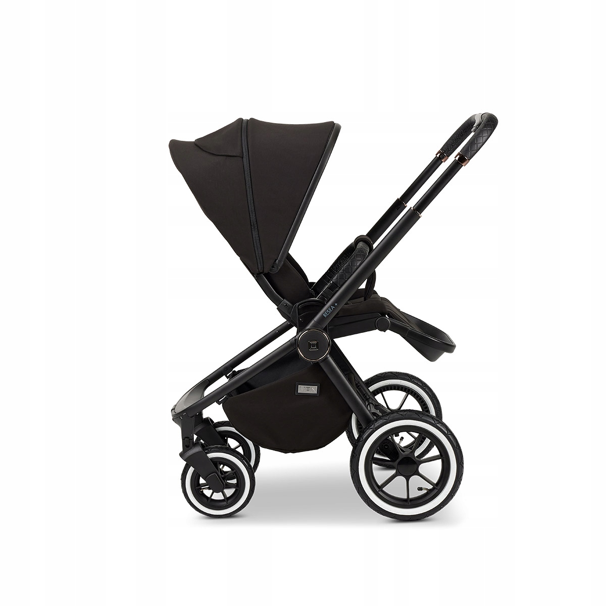 Wózek 2 w1 MOON K24 RESEA PLUS 633 black pompowane koła Model RESEA PLUS