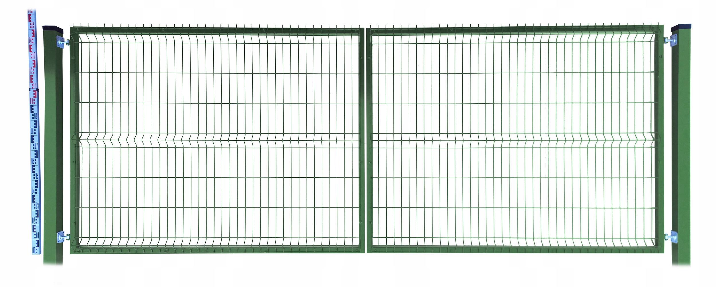 Panelová Brána 150 cm zelená dva sloupky RAL6005 dvoukřídlá 153 cm