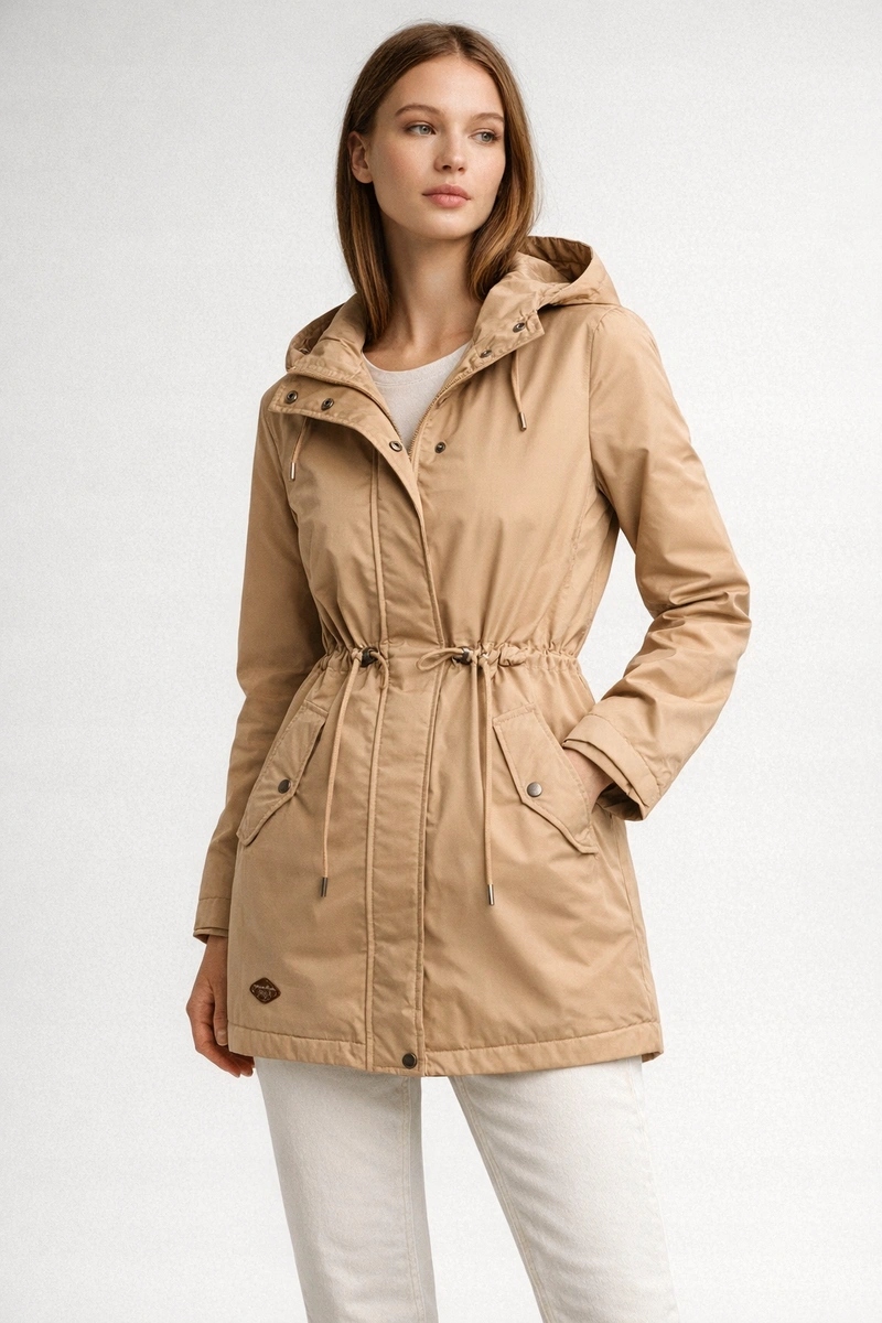 Dámská Parka Bunda CAN-563 Písková XXL (44)