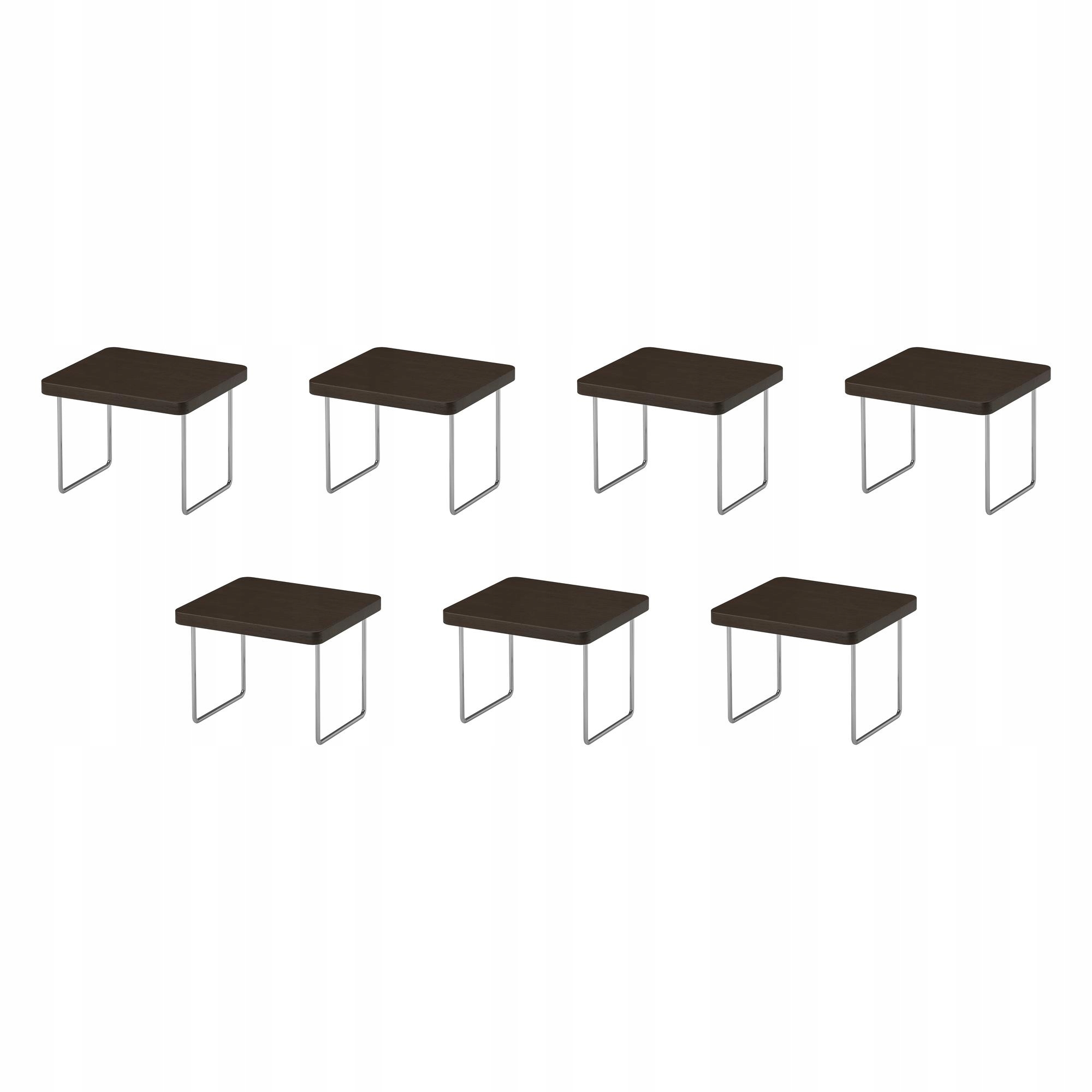 7 ks Podstavec na loketní opěrku Tmavě hnědý, nastavitelný