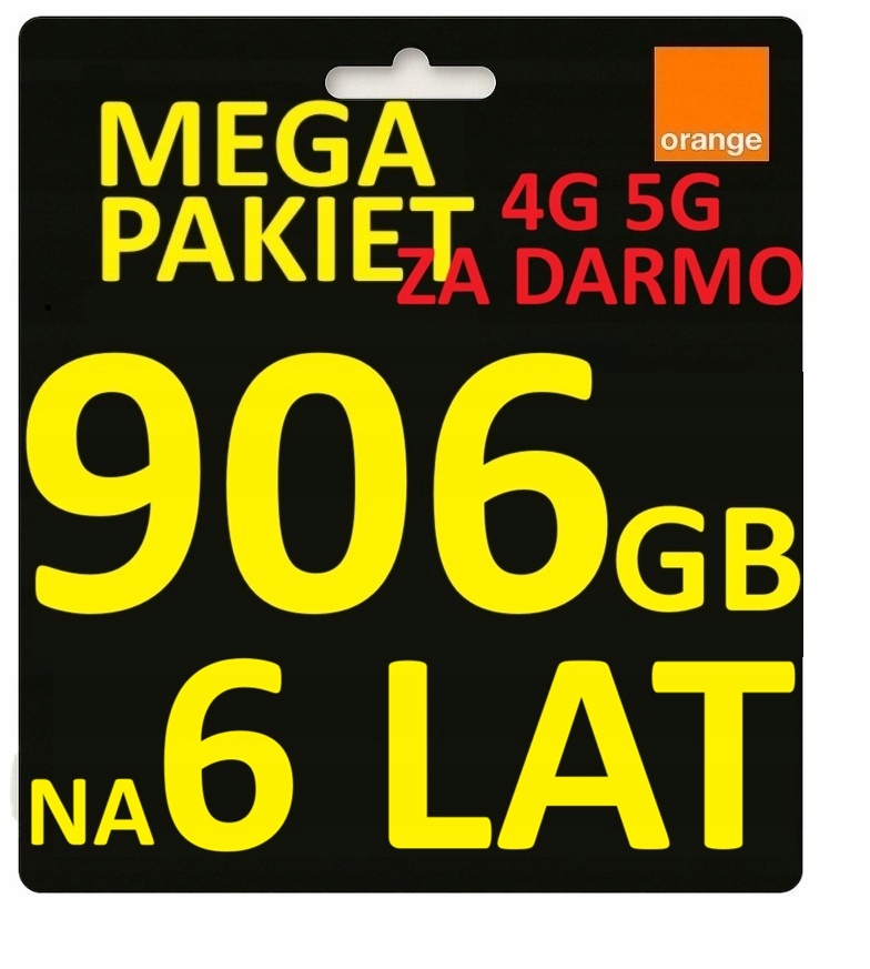 Internet Mobilny Na Kartę Starter Orange Free 900 Gb 0,9 Tb 6 Lat