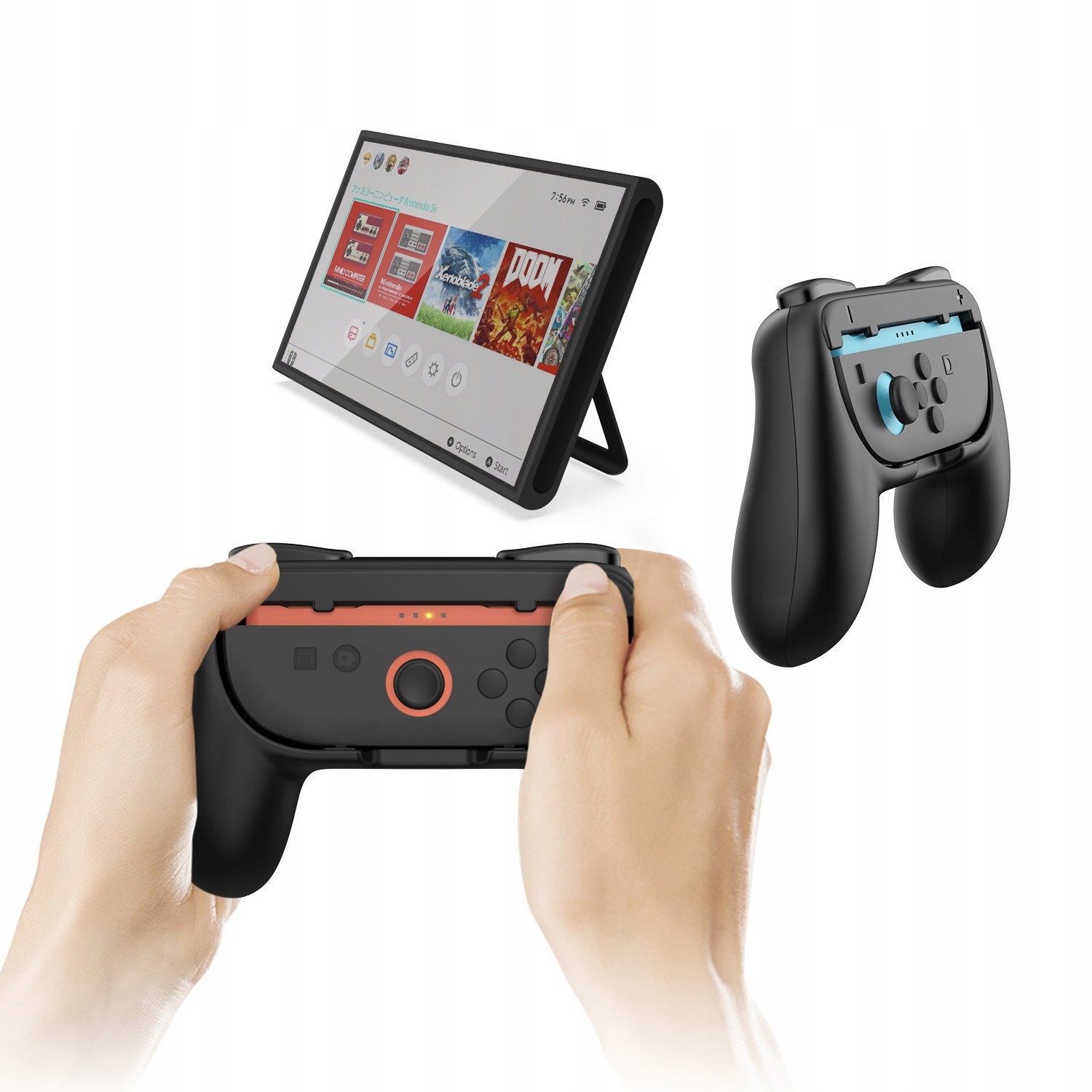Adapter Dobe do Joy-Con Nintendo Switch 2 z antypoślizgowym uchwytem