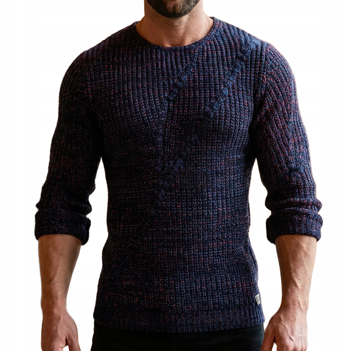 Pánský svetr Tlustý Pletený Elastický Regular