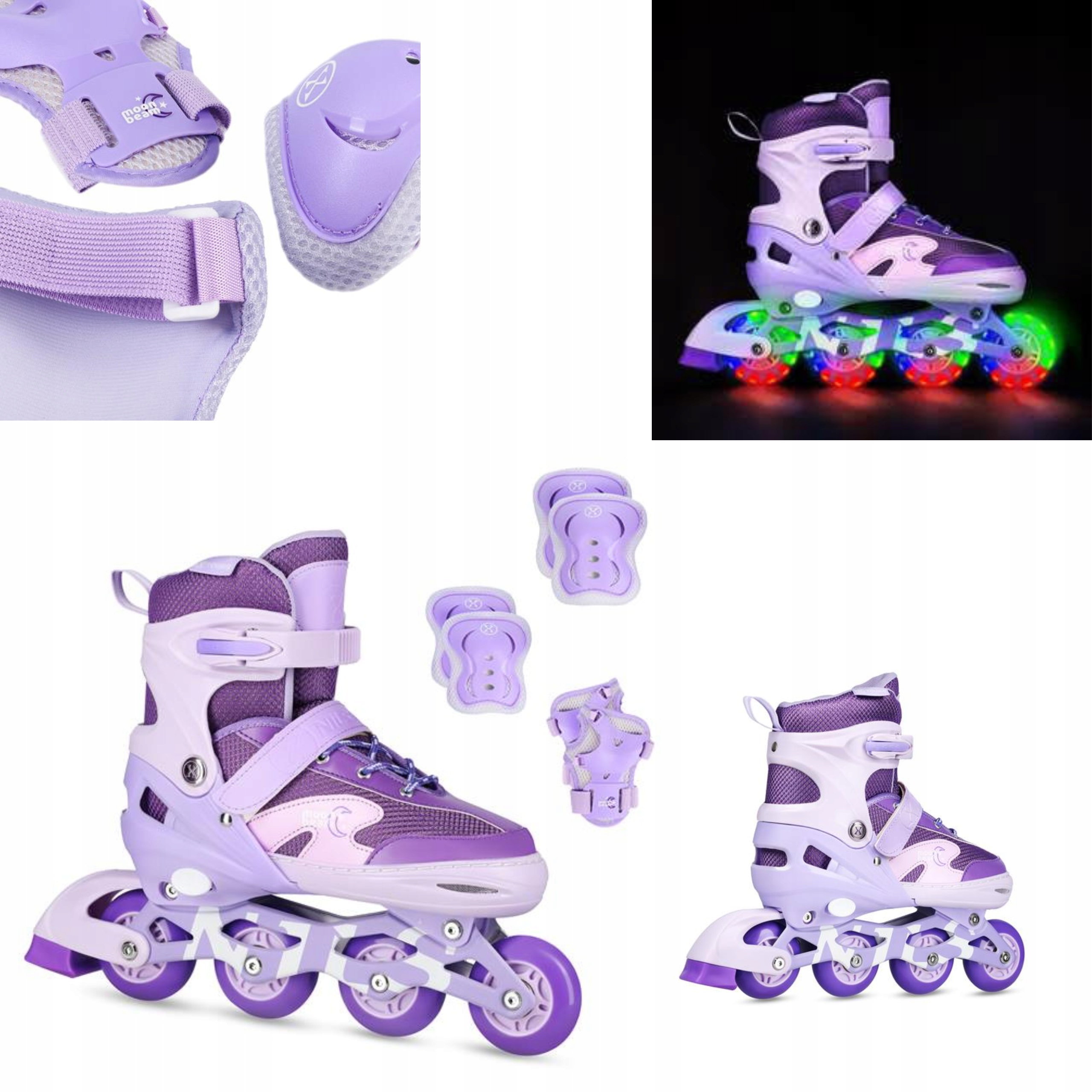 Nastavitelné brusle 2v1 Nils Extreme chrániče vel L 39-42