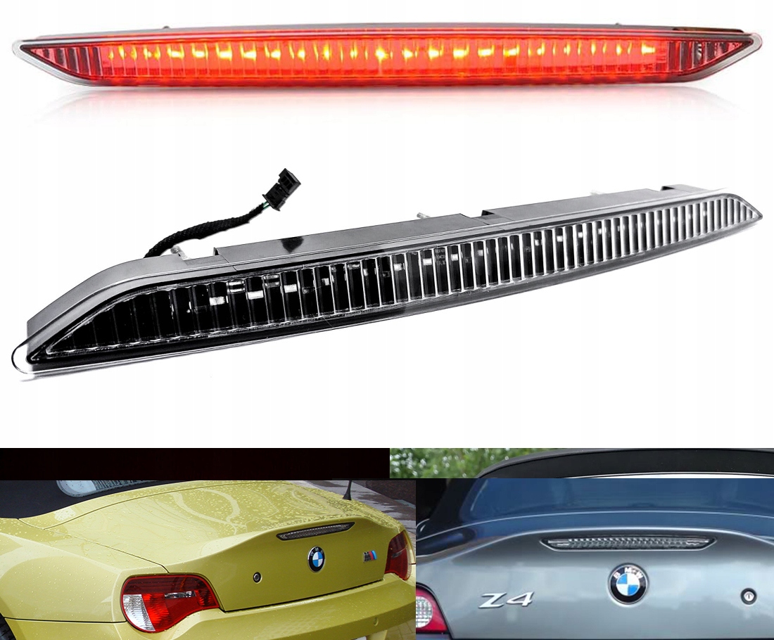 ТРЕТЯ СВІТЛО СТОП СИГНАЛ LED BMW Z4 E85 2003 - 2008 БЕЗБАРВНИЙ4led