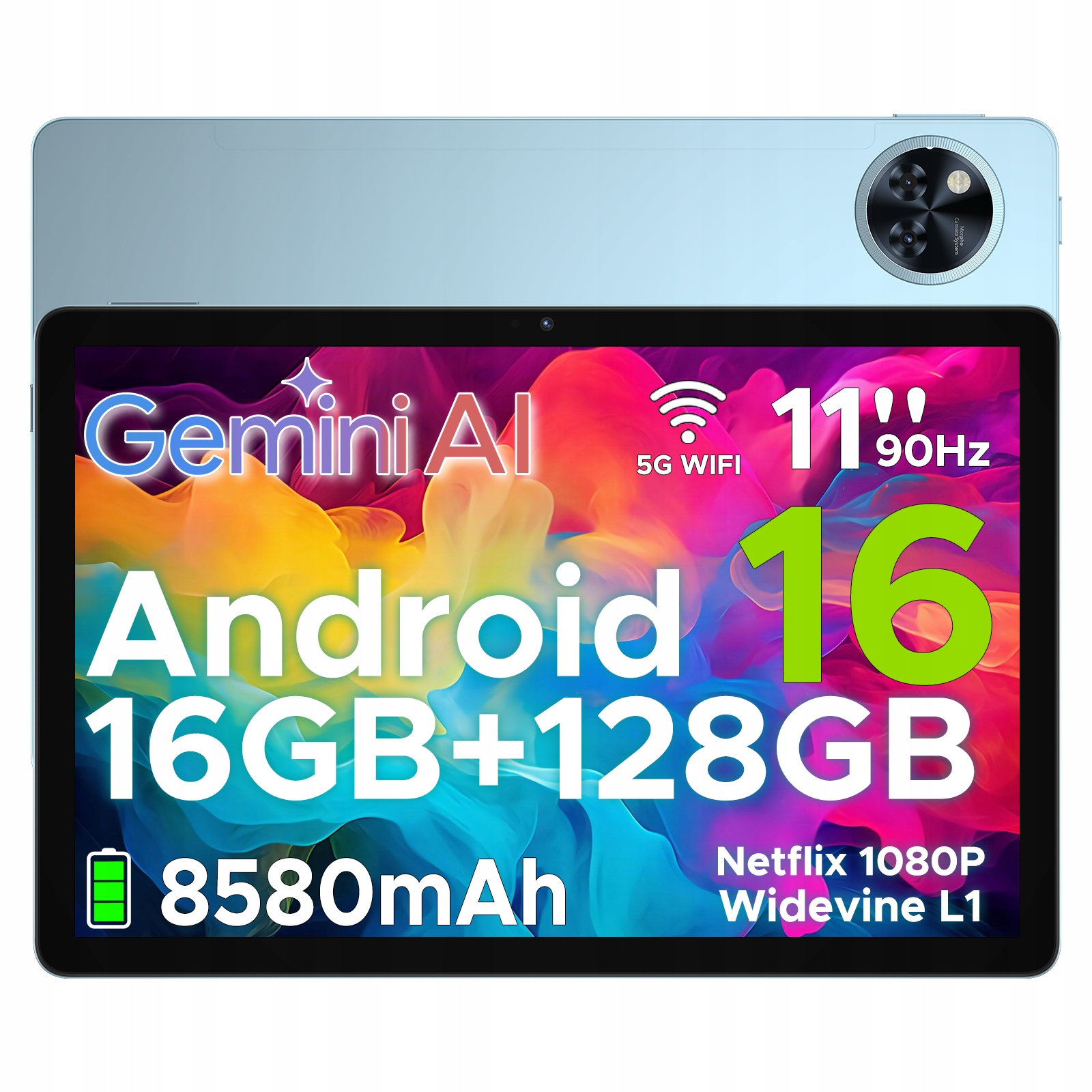 Tablet Doogee U11 Android 16, 11" displej, 4 Gb Ram 128 Gb úložisko, Modrý