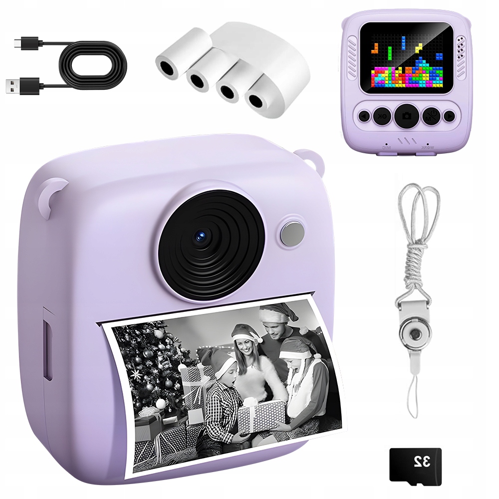 Fotoaparát Pro Děti Okamžitý 1080P 32GB Ideální Dárek