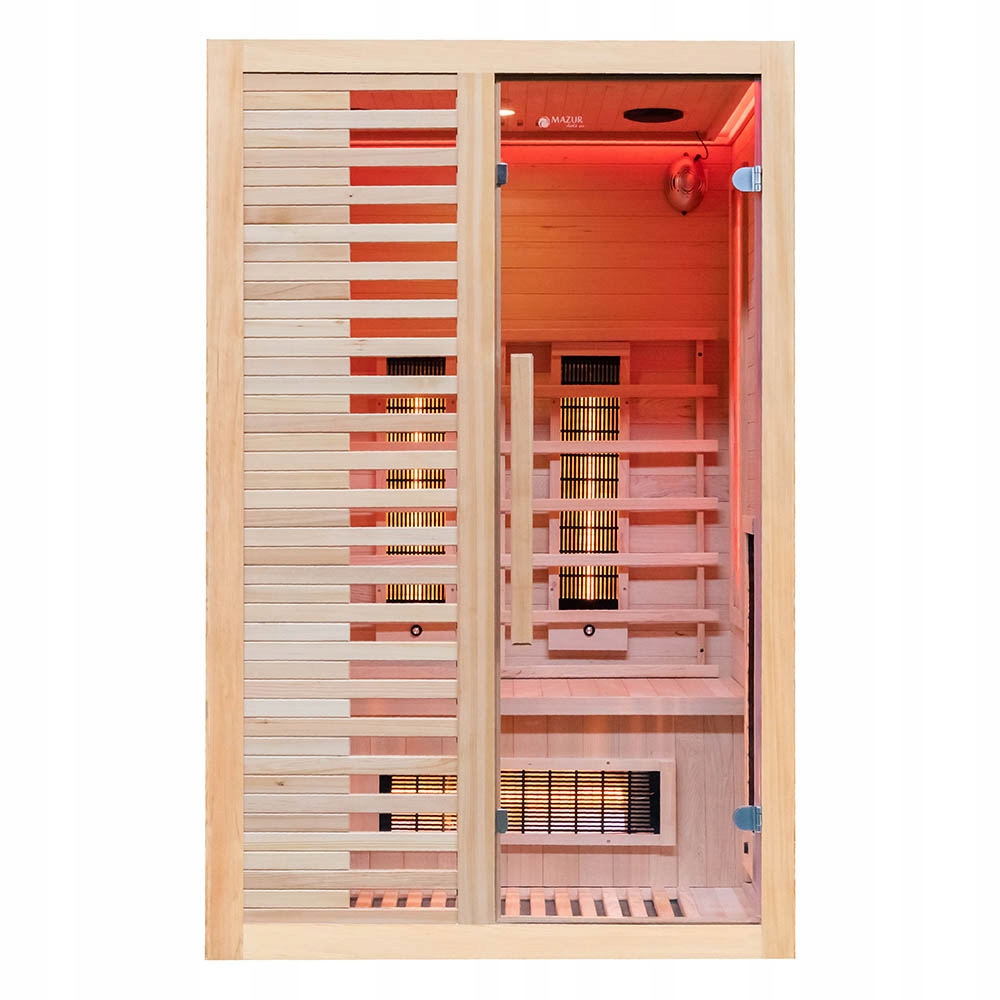 Sauna na podczerwień wewnętrzna z kamieniami soli himalajskiej 120x100x190