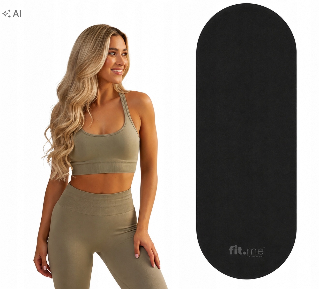 Premium Mata Do Jogi Owalna Antypoślizgowa Kauczuk Pu Frosted Fit.me