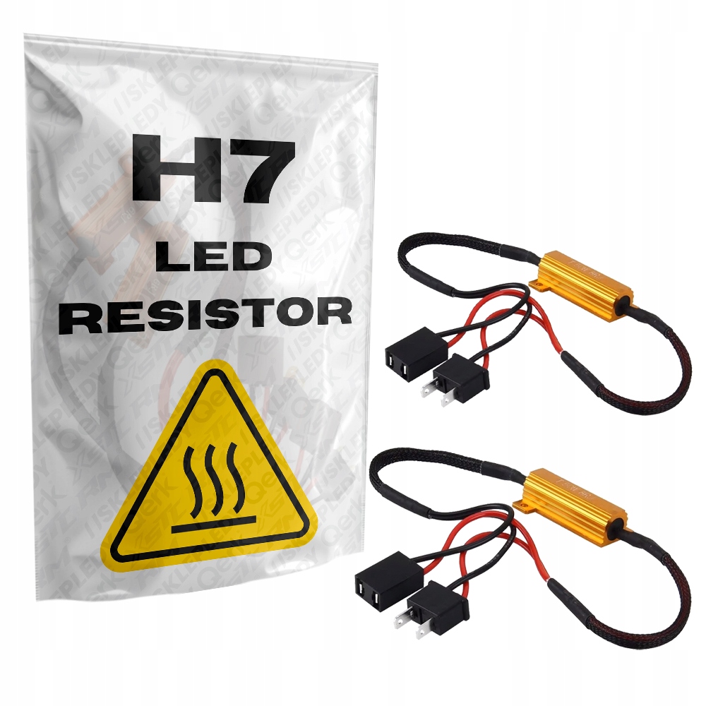 2x Rezystor Led H7 50W 6Ohm Wtyczka Gniazdo Canbus Dekoder Filtr Opornik