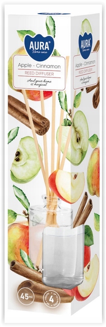 Aura BISPOL Dyfuzor zapachowy Jabłko Cynamon patyczki zapachowe 45 ml