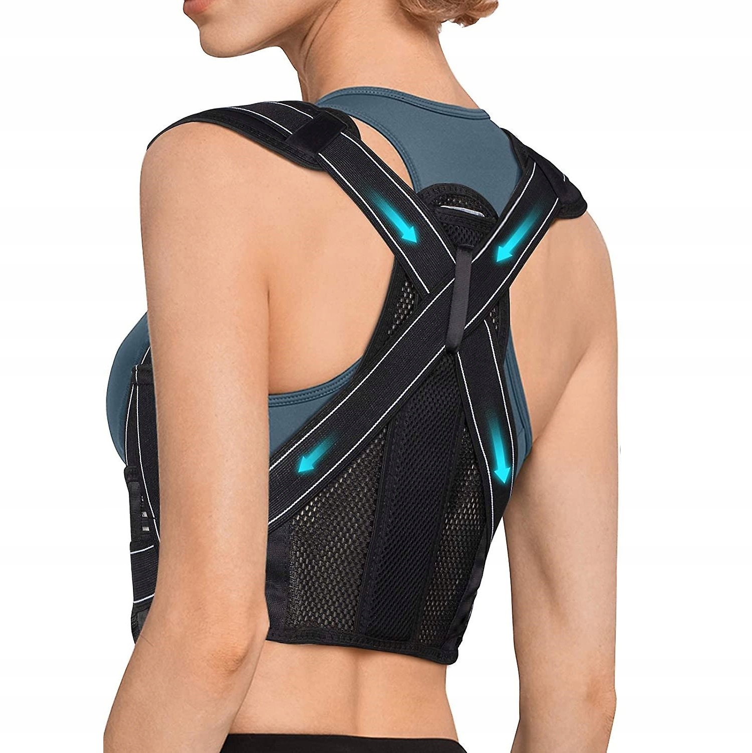 KOREKTOR WAD POSTAWY rozm. L przewiewny prostotrzymacz pajączek na plecy Rozmiar L