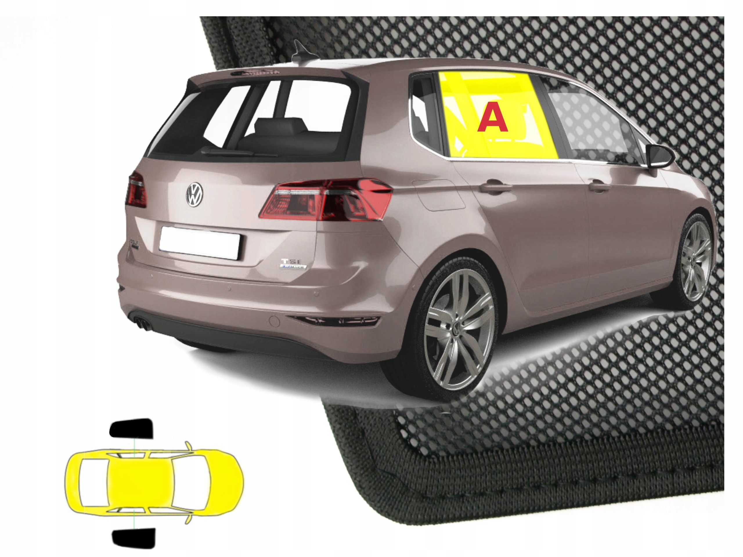 Záclony určené proti slunci pro Golf Sportsvan