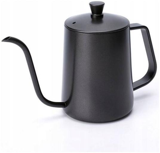 Levně Konvice na kávu černá s víkem 600 ml