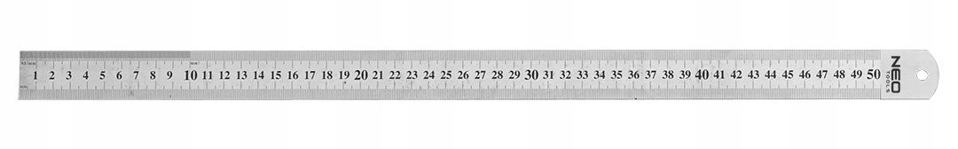 Przymiar liniowy linijka 50 cm stal nierdzewna NEO EAN (GTIN) 5907558471809