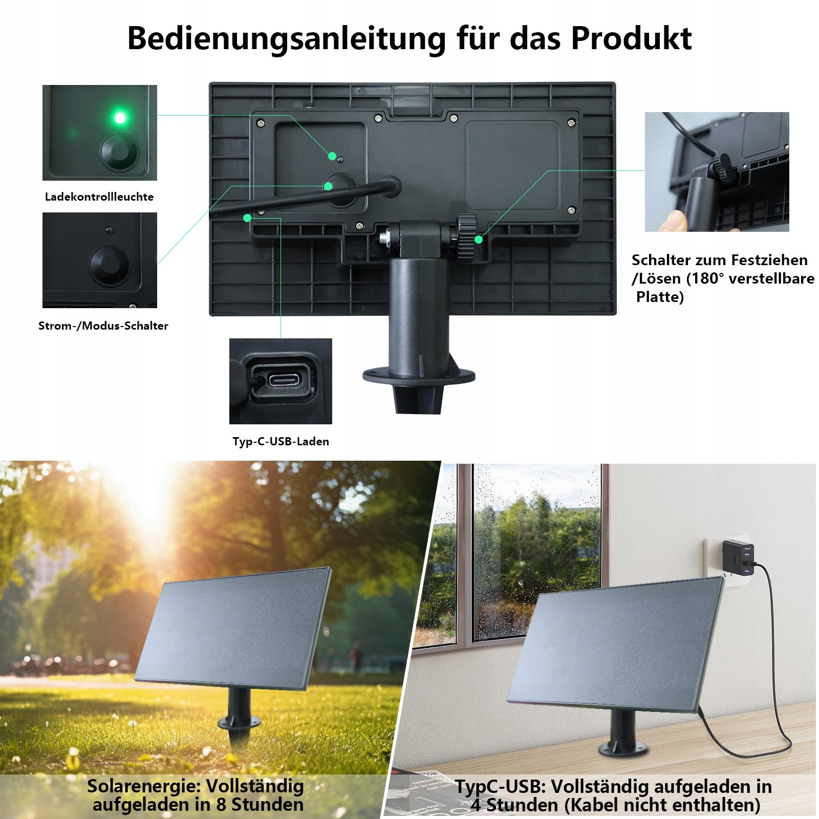 ZOTOYI Solarne Lampki Ogrodowe 15M IP65 24+2 LED Wodoodporne — miniatura 6