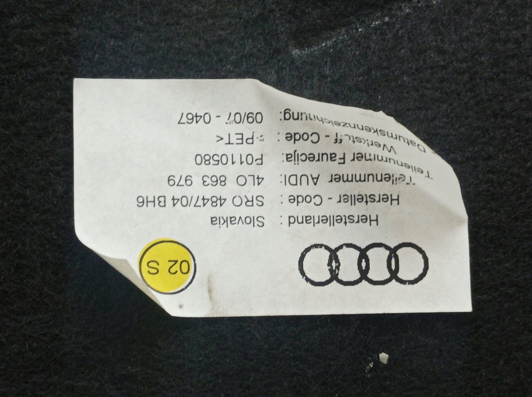 tapacír bok pravý předek spolujezdce 4L Audi Q7 a (2005-2015)