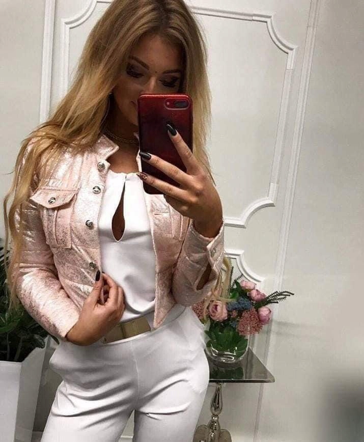 Růžová jarní bunda S.moriss vel S